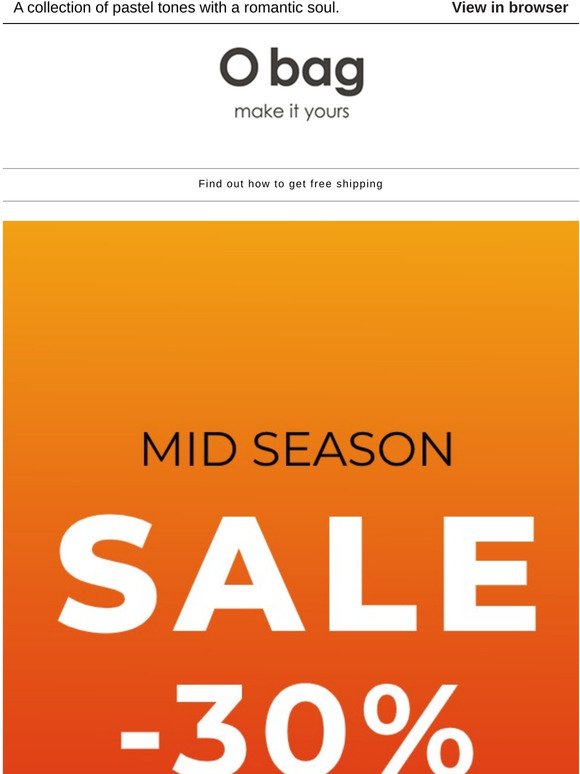Mid-Season Sale: 30% off selected products