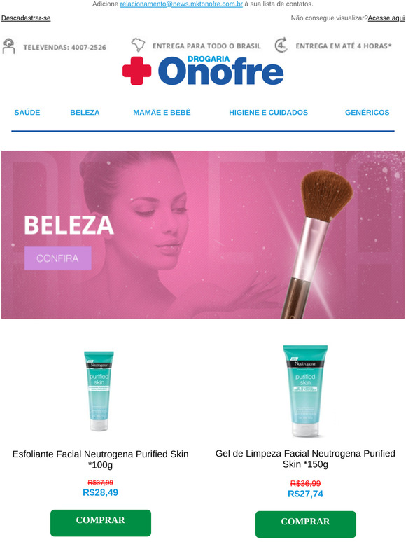 Semana Beauty Boost | Netrogena | Desconto de até 25% OFF!