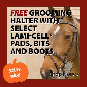 Free Grooming Halter with select Lami-Cell® Pads, Bits and Boots