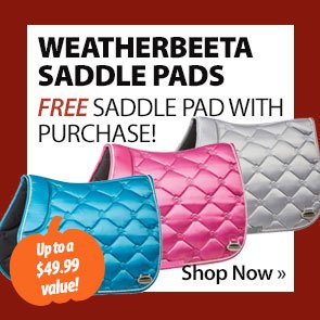 Free saddle pad with Weatherbeeta Saddle Pads