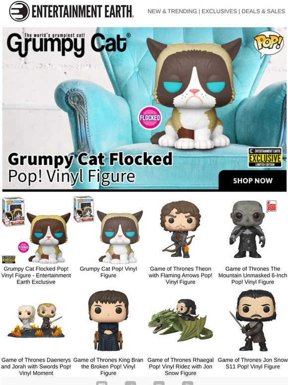 flocked grumpy cat
