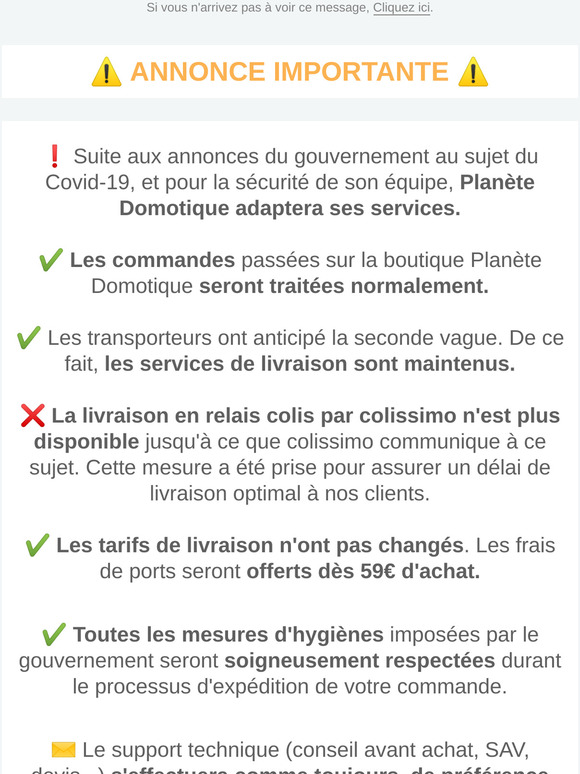 On continue de livrer vos colis ! Annonce importante au sujet du Covid-19 🦠