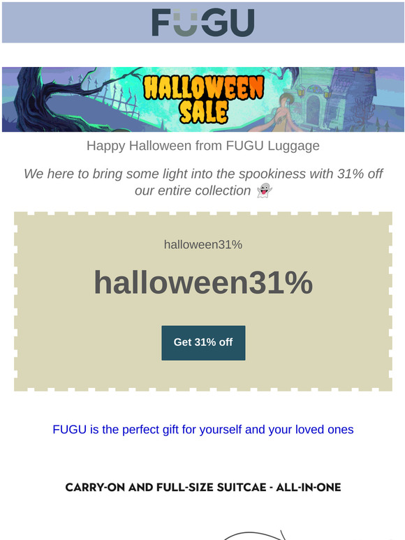 Happy Halloween from FUGU Luggage  🎃