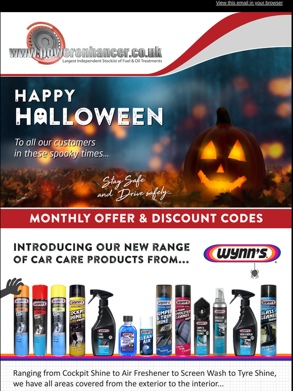 Happy Halloween - Save 20% off all Wynn's Products!  🎃