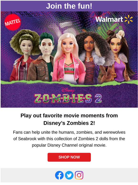 Mattel Shop Cheer On With The New Zombies 2 Doll Collection Milled