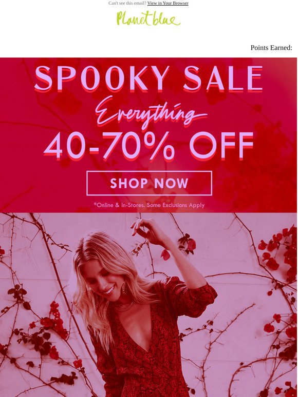 The Spooky Sale: Everything 40%-70% OFF!