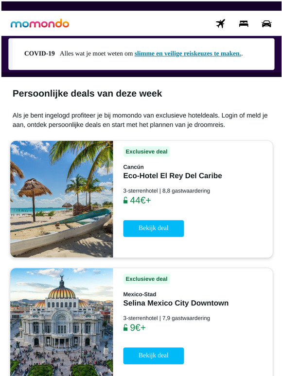 Deals om je vakantie goed te beginnen