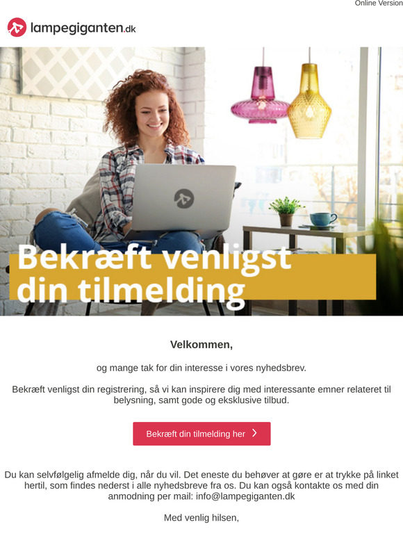 Bekræft din tilmelding til nyhedsbrevet