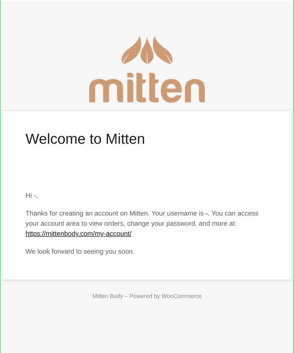 Your Mitten account has been created!