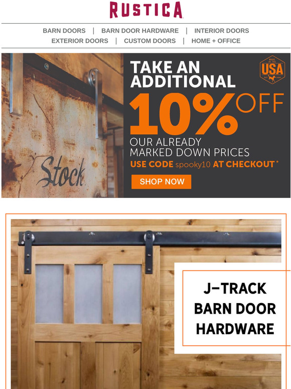Rustica Hardware Product Spotlight JTrack Barn Door Hardware! Milled