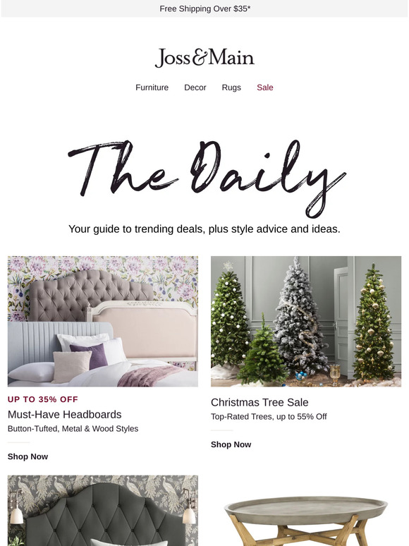 Joss & Main Email Newsletters Shop Sales, Discounts, and Coupon Codes
