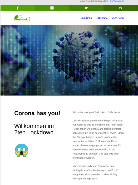 😱 The Corona has you! Es ist Lockdown 2, also genug Zeit zum Lesen. ;)
