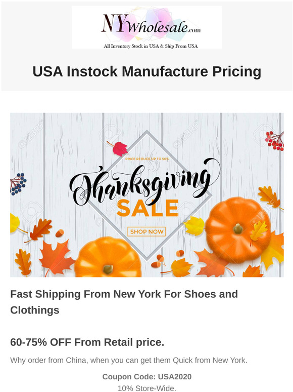 Wholesale Shoes & Clothes For Thanks Giving 【Ship From USA】