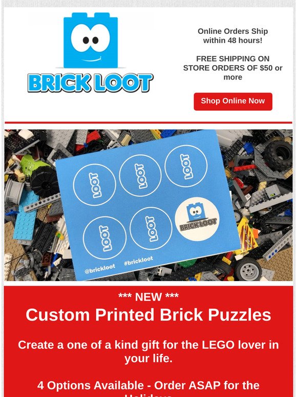 New Custom Printed Brick Puzzles and more PERFECT GIFTS