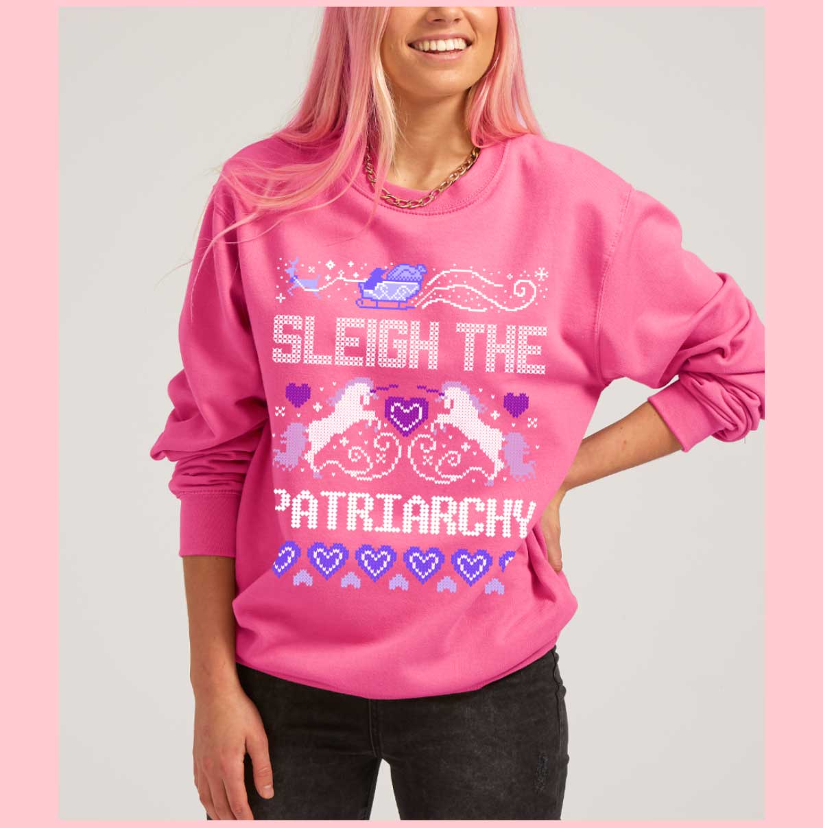 sleigh the patriarchy christmas jumper