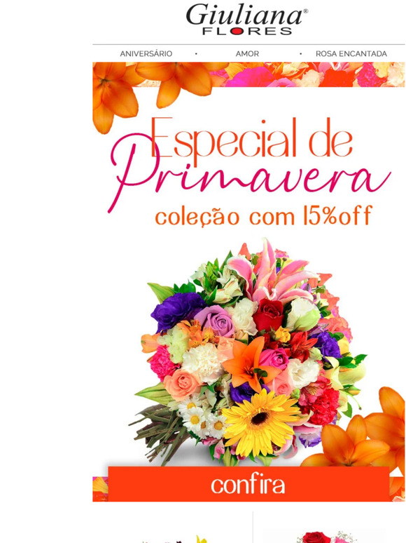 A beleza da Primavera com 15% Off 🌸🌻