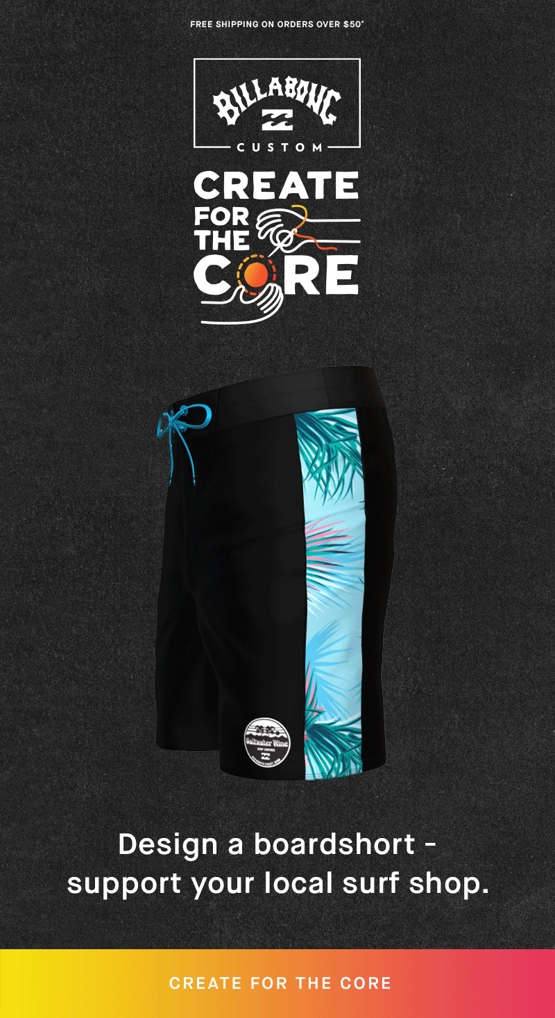 Billabong Australia Design a boardshort support your local surf shop