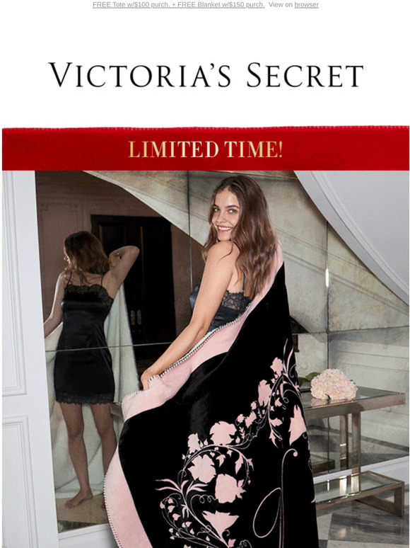 free victoria's secret blanket