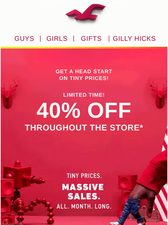 Hollister 40 off! MASSIVE SALES start now 🙌 Milled