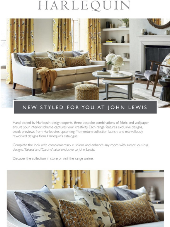 New Harlequin ‘Styled For You’ Exclusives at John Lewis for Autumn/Winter 2020