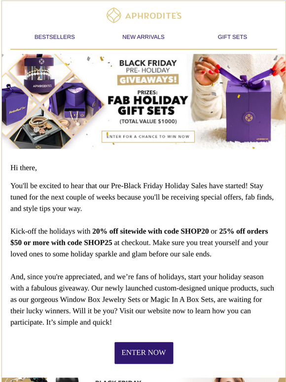 Join Us In Our Black Friday Pre-Holiday Giveaway!