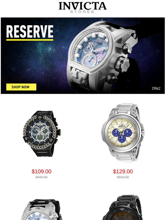 Invicta Stores: Reserve Your Timepiece 
