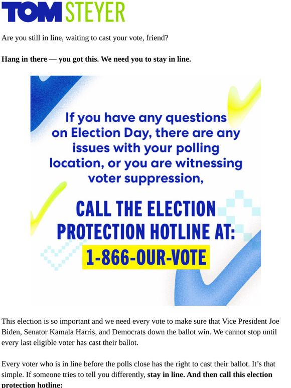Stand strong until you cast that ballot.