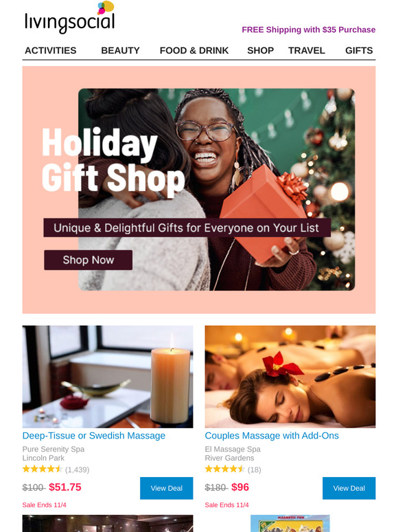 LivingSocial UK The Holiday Gift Shop 🎁 Milled