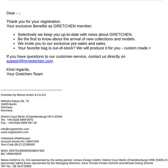 Gretchen - customer support