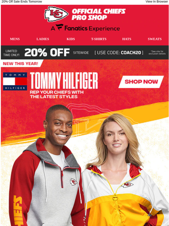 kc chiefs pro shop: New This Year! Chiefs Tommy Hilfiger Gear | Milled