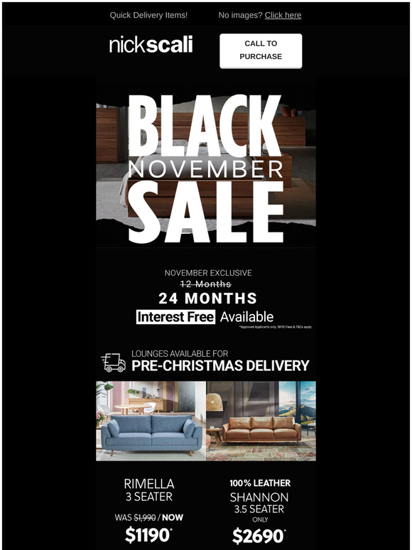 Nick Scali Online BLACK NOVEMBER SALE On Now Milled