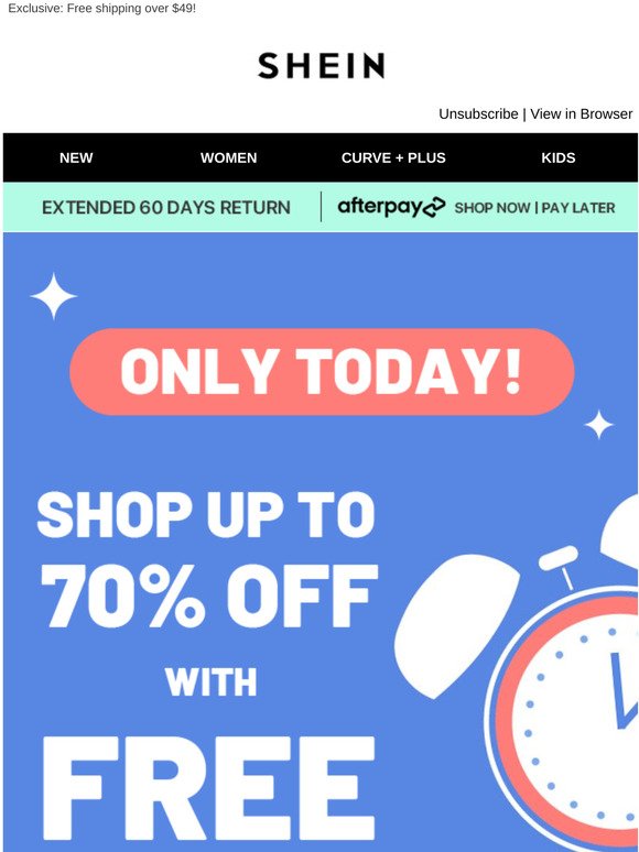 SHEIN: Free shipping with Up To 70% Off! | Milled