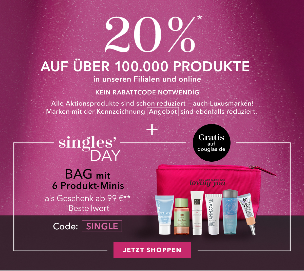 Douglas 20 Auf Viele Beauty Lieblinge Bag Mit Produkt Minis Gratis Milled