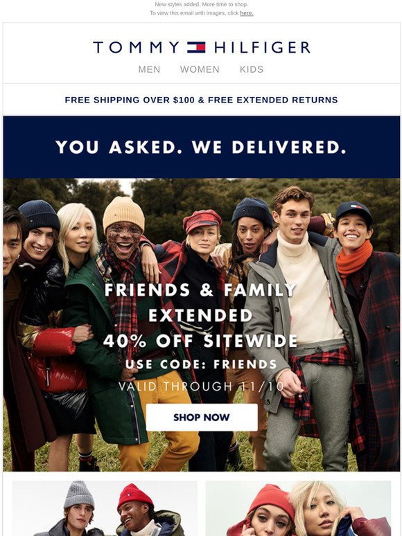 tommy hilfiger friends and family coupon