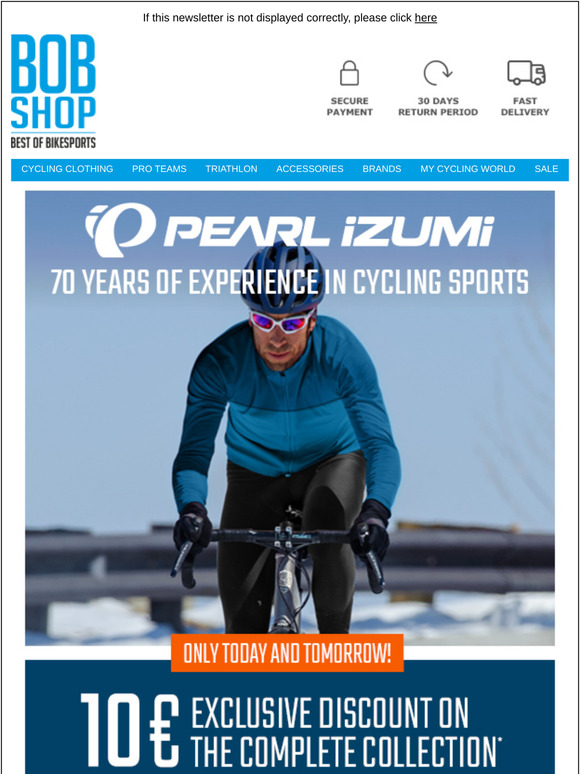 10 € discount on PEARL IZUMI cycling clothing! | Winter outfits up to 10 % cheaper!