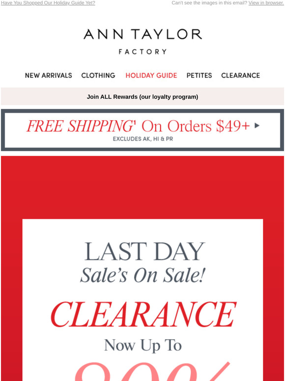 Ann taylor final sale Clearance