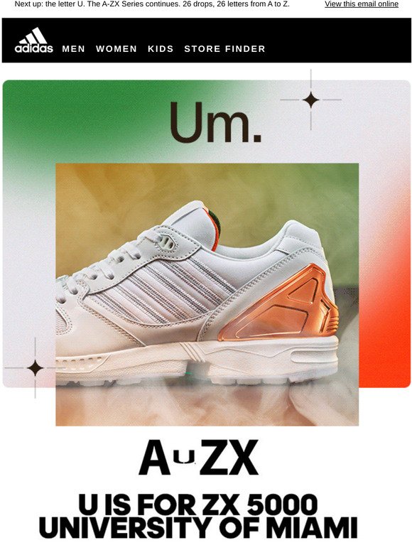 Adidas Malaysia A Zx Series U For Zx 5000 University Of Miami Milled