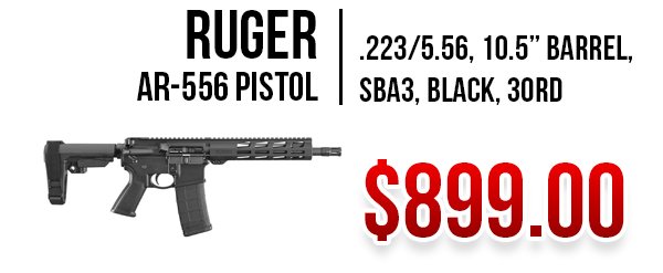 Ruger AR-556 Pistol available at Impact Guns!