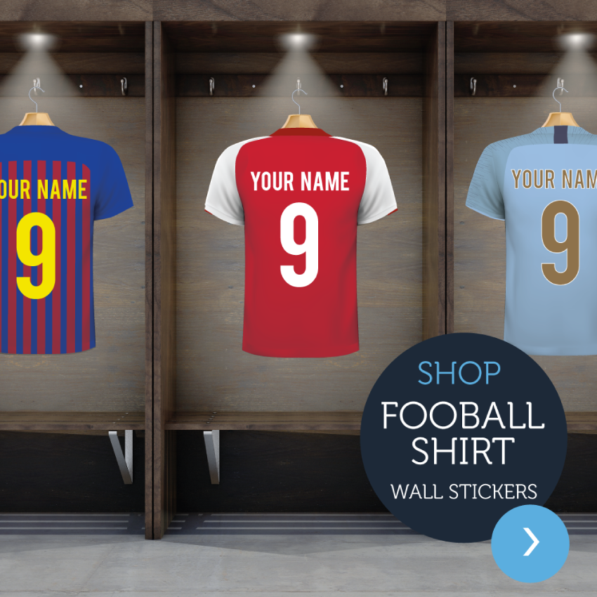 football shirt wall