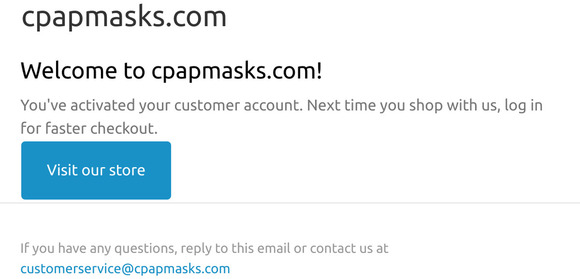 Customer account confirmation