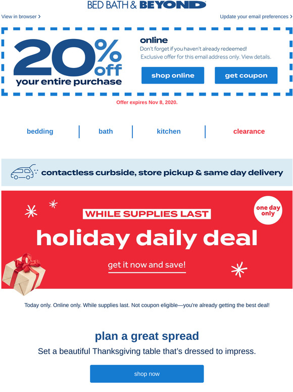 Bed Bath Beyond Email Newsletters Shop Sales Discounts And Coupon Codes Page 9