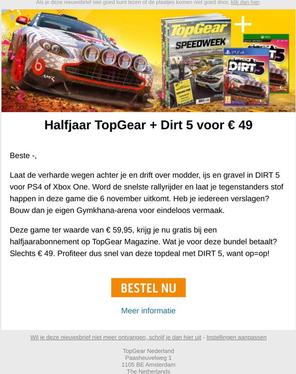 Topgear Nl Dirt 5 Halfjaar Topgear Voor 49 Milled