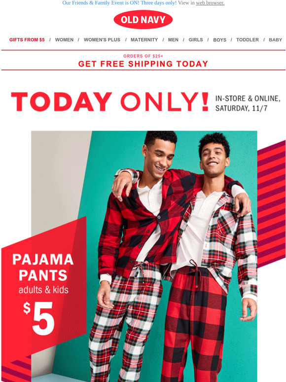 $5 pj pants old navy