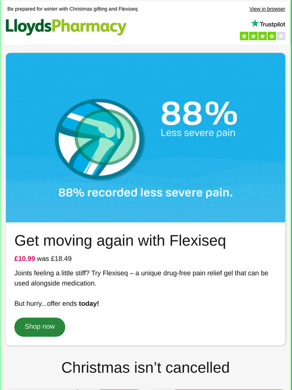 lloyds pharmacy online doctor Save £7.50 on Flexiseq ends today and