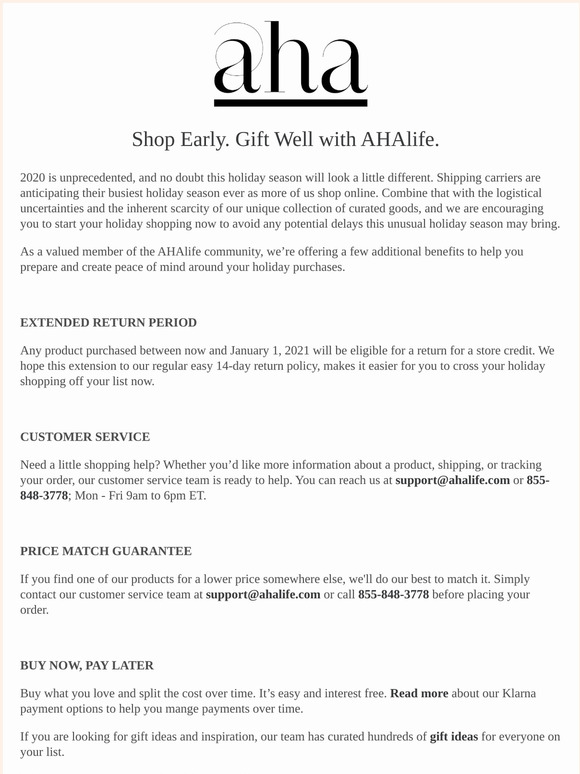 Get your shopping done early this year