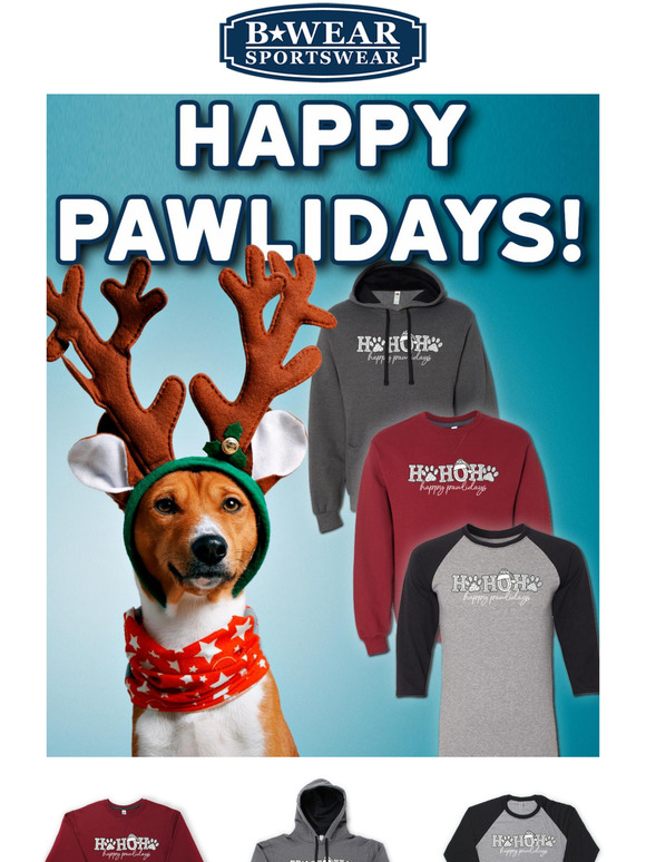 happy pawlidays shirt