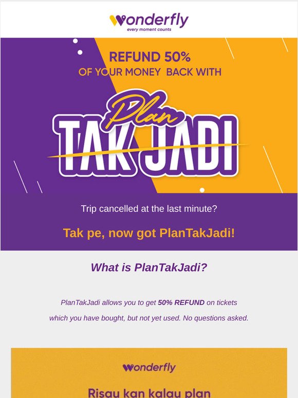 Trip cancelled? Tak pe, now got PlanTakJadi!
