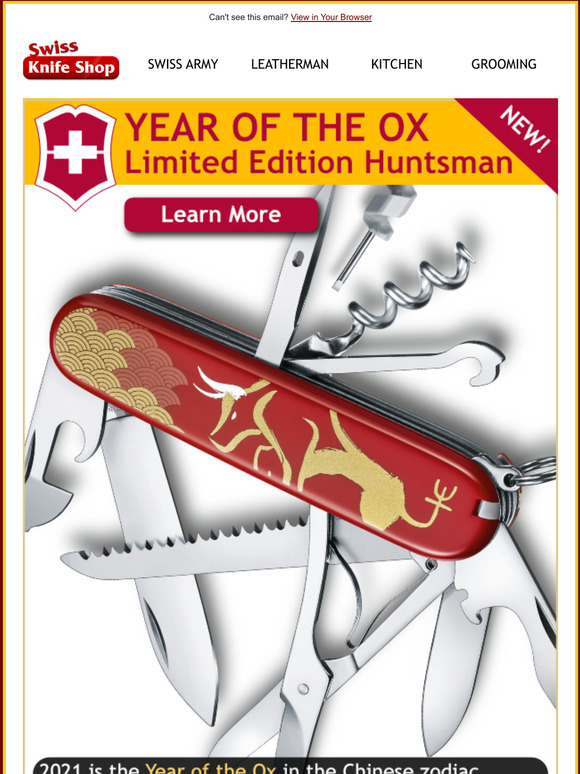 Chinese new year of ox 2022 Swiss Knife Shop: The Year of the Ox Huntsman Limited Edition Swiss Army Knife is Here! | Milled