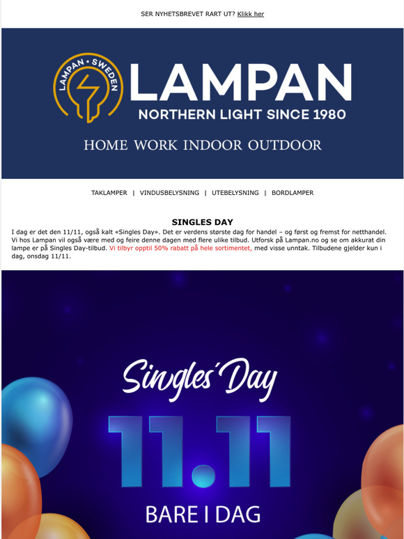 lampan.no: Singles Day! | Milled