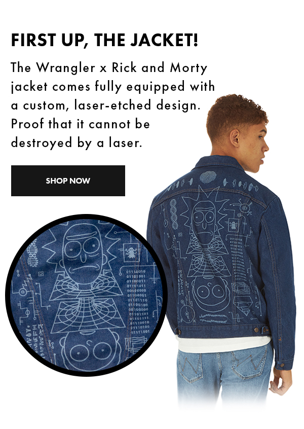 rick and morty wrangler jeans